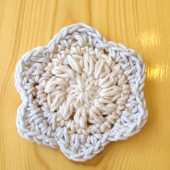 Handmade Crochet 100% Cotton Face Scrubbies car drink coasters Set of 4 - Picture 5 of 8